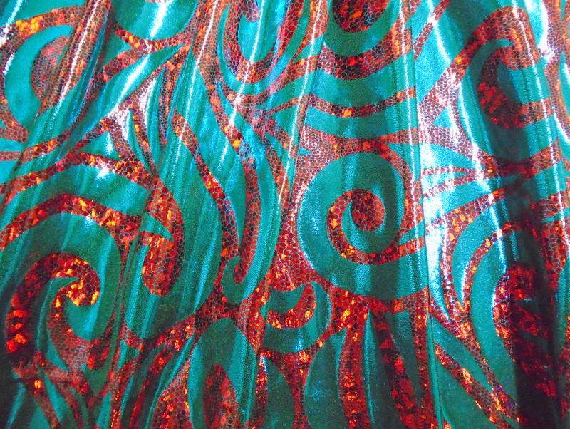 8.Teal-Red Lacey Hologram